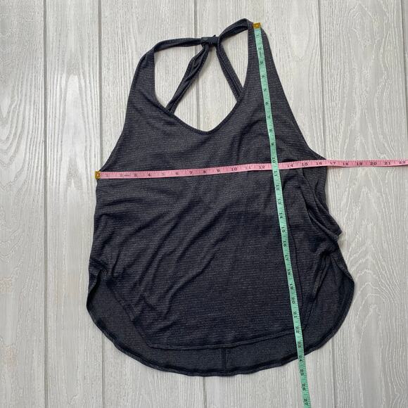 Lululemon Athletica Women's Heather Black Striped Seek The Heat Tank Top Size 6 - Picture 5 of 10